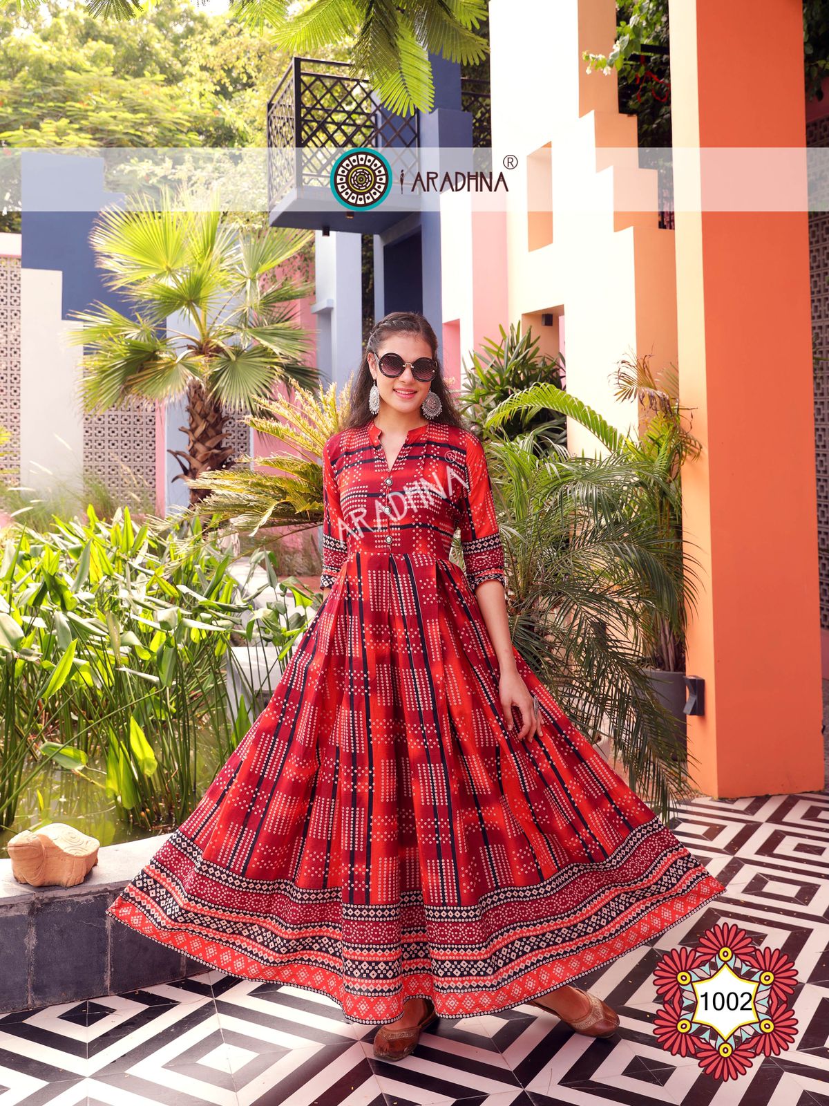 Aradhna Fashion Fire 1 Heavy Cotton Festive Wear Anarkali Long Stylish Kurti Collection